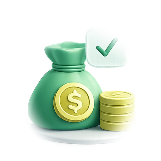 3D payout icon for gift card cash withdrawal