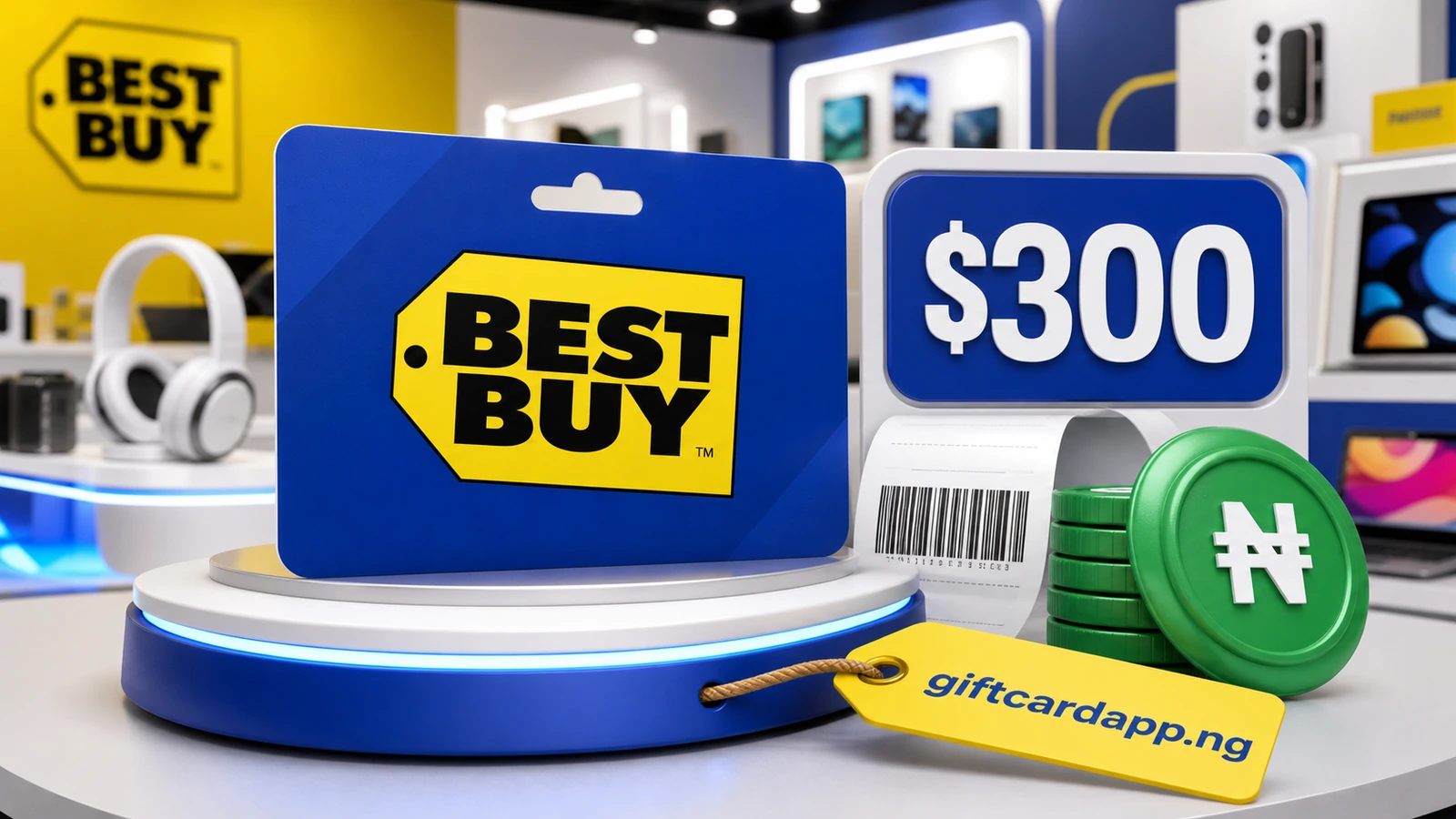 Best Buy 300 dollar gift card prepared for a Nigerian rate and route availability check