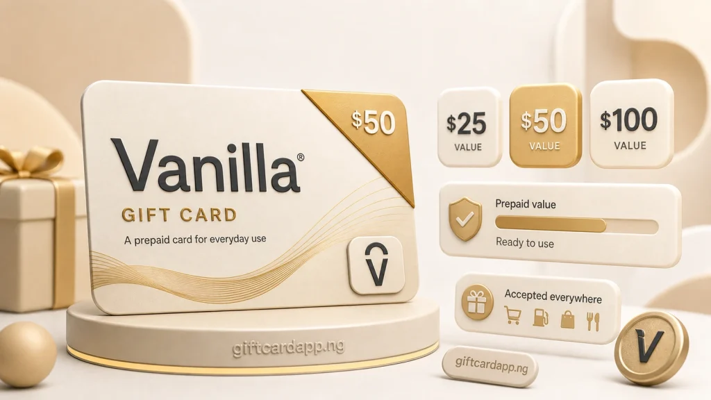 Clean gift card proof and verification quality illustration