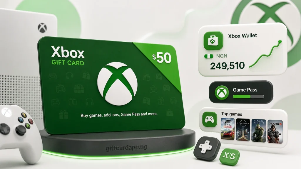 Xbox gaming gift card illustration for Steam, Xbox and Razer Gold demand analysis