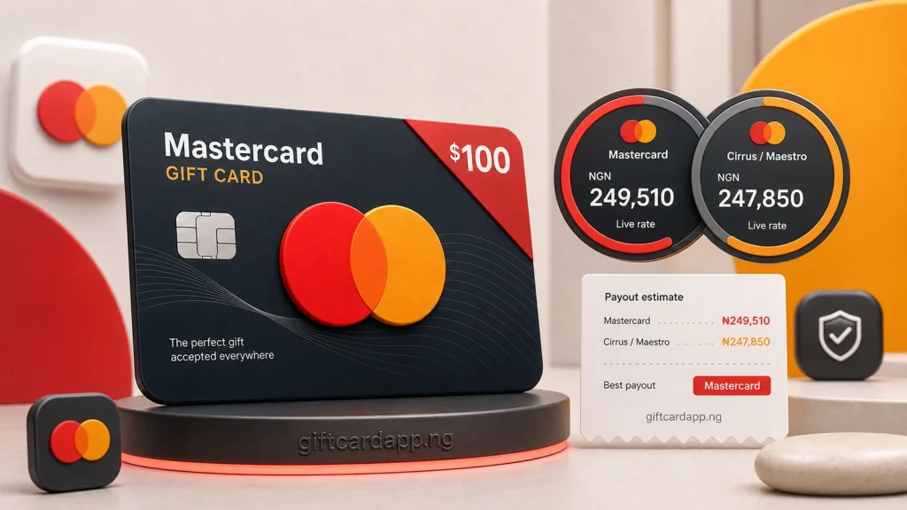 Mastercard gift card illustration for a simple rate multiplier explanation