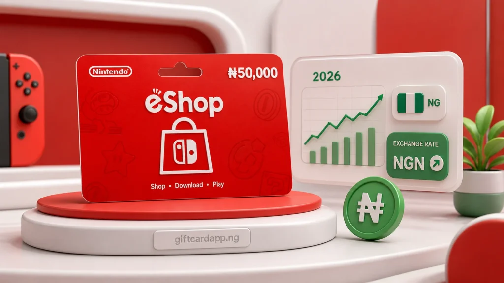 Nintendo eShop gift card with a route status check for Nigerian sellers in 2026