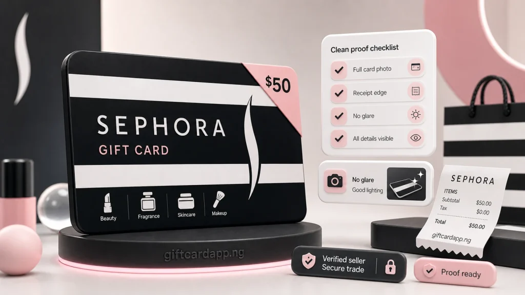 Sephora 200 dollar gift card prepared for a Nigerian naira price estimate